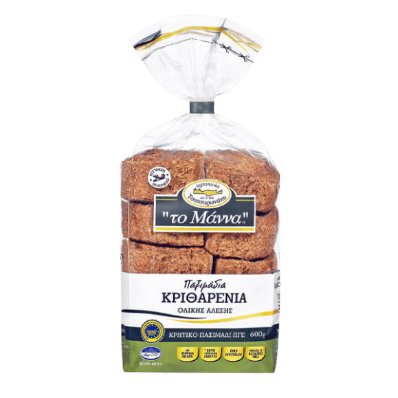 Paximadi Ganze Gerstenzwieback (600g) To Manna von To Manna bei Araxxon - Hochwertiges griechisches Produkt. Paximadi Ganze Gerstenzwieback (600g) To Manna από To Manna στο Araxxon - Αυθεντικό ελληνικό προϊόν.